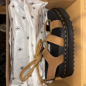 Dr. Martens Brown Sandals with Black Sole